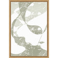 Sage Abstract Scratch By Yuli Saputra Framed Canvas Wall Art