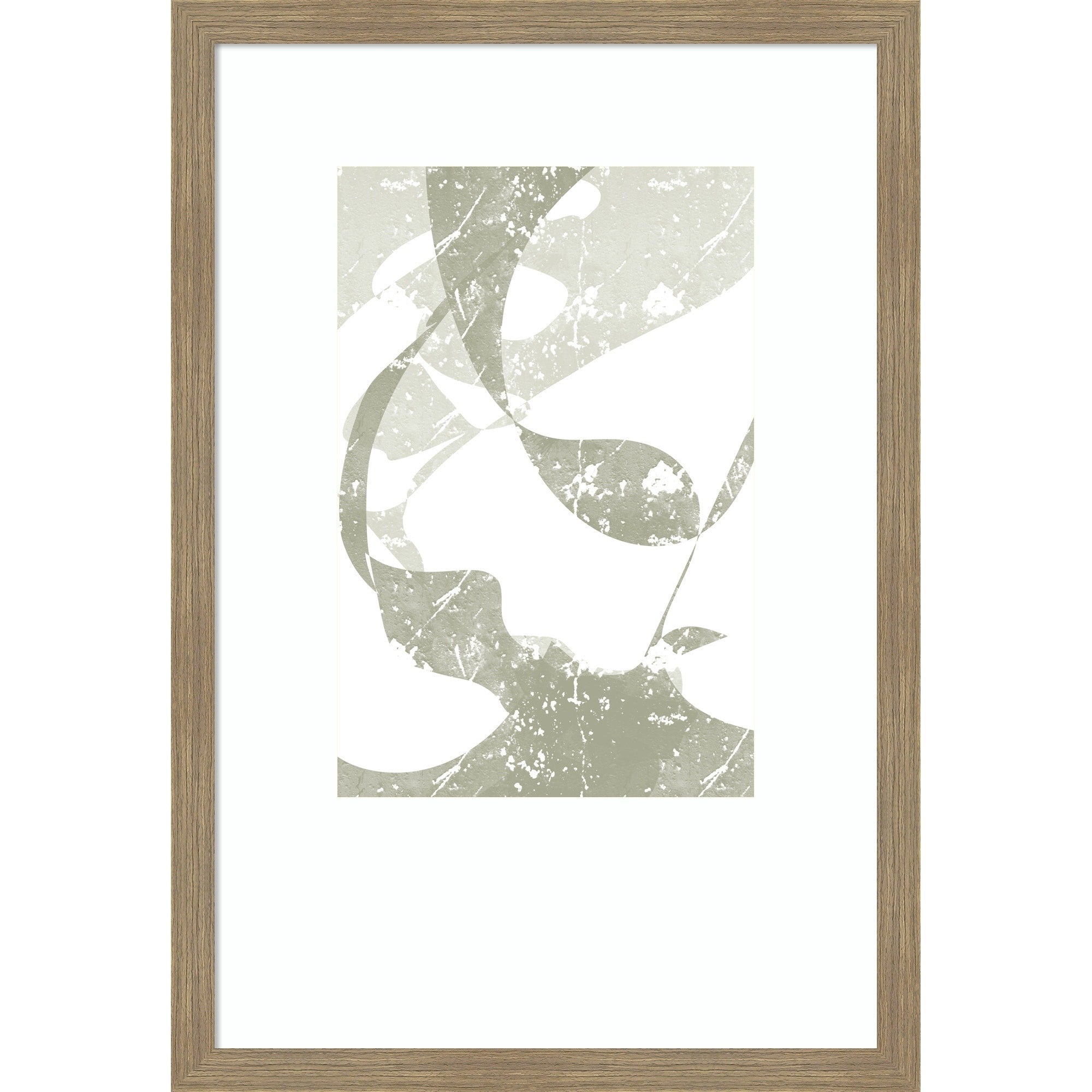 Sage Abstract Scratch By Yuli Saputra Wood Framed Wall Art Print