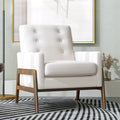Mid Century Modern West Chase Beige Lounge Chair 33