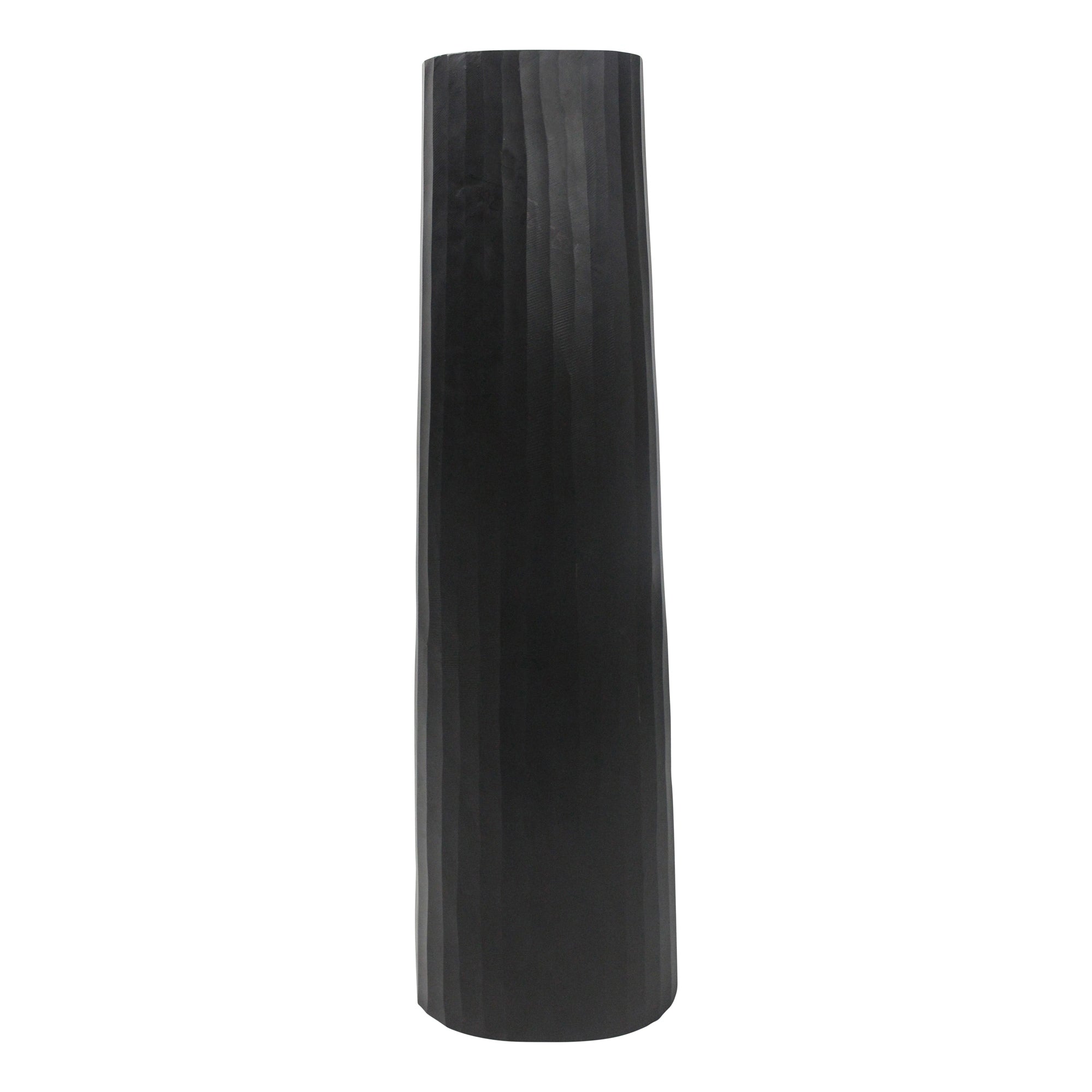 Aluminum 36 Textured Vase Matte Black