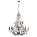 Sagemore 37 Inch Wide 12 Light Chandelier In Bronzed Rust 37In W X 37In D X 40In H