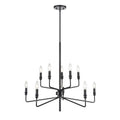 Saginaw 18 Inch Wide 6 Light Chandelier In Matte Black