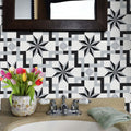 Sahara In Black And Grey Handmade 8X8 Inch Moroccan Tile Pack 12