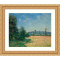Sahurs Meadows In Morning Sun By Alfred Sisley Wood Framed Wall Art Print Versailles Gold