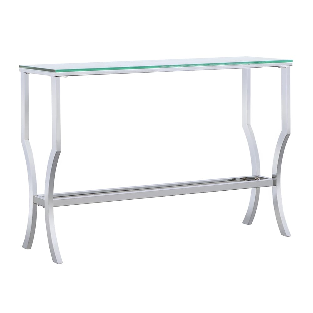 Contemporary Chrome Sofa Table