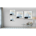 Sail Afar Custom Framed Print Blue White Grey Yellow Green Silver Gold