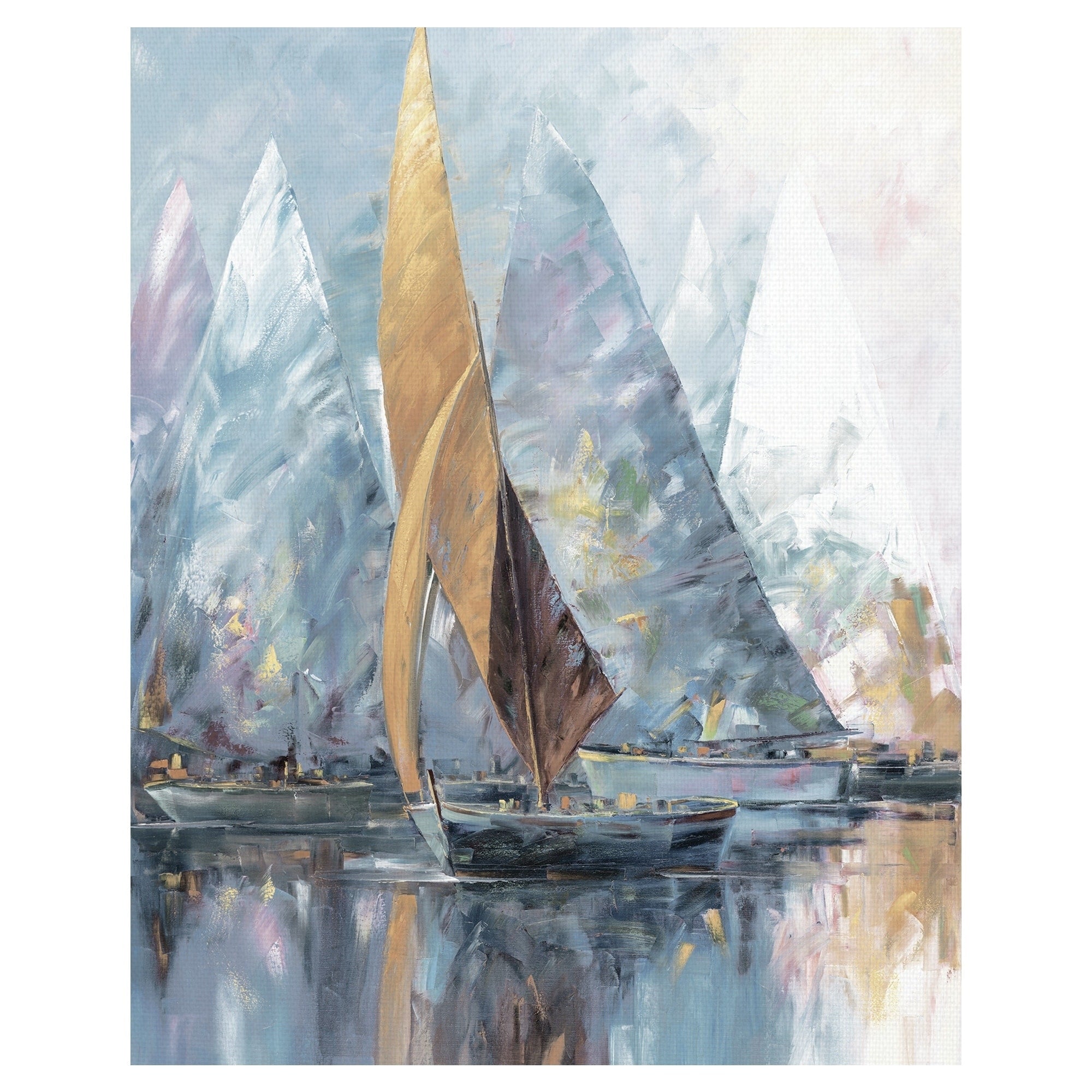 Sail Boats Light By Edward Park Canvas Art Print