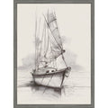 Sailboat Resting On Calm Waters By Eli Jones Framed Canvas Wall Art