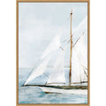 Sailboat On Calm Waters I By Pi Studio Framed Canvas Wall Art Print