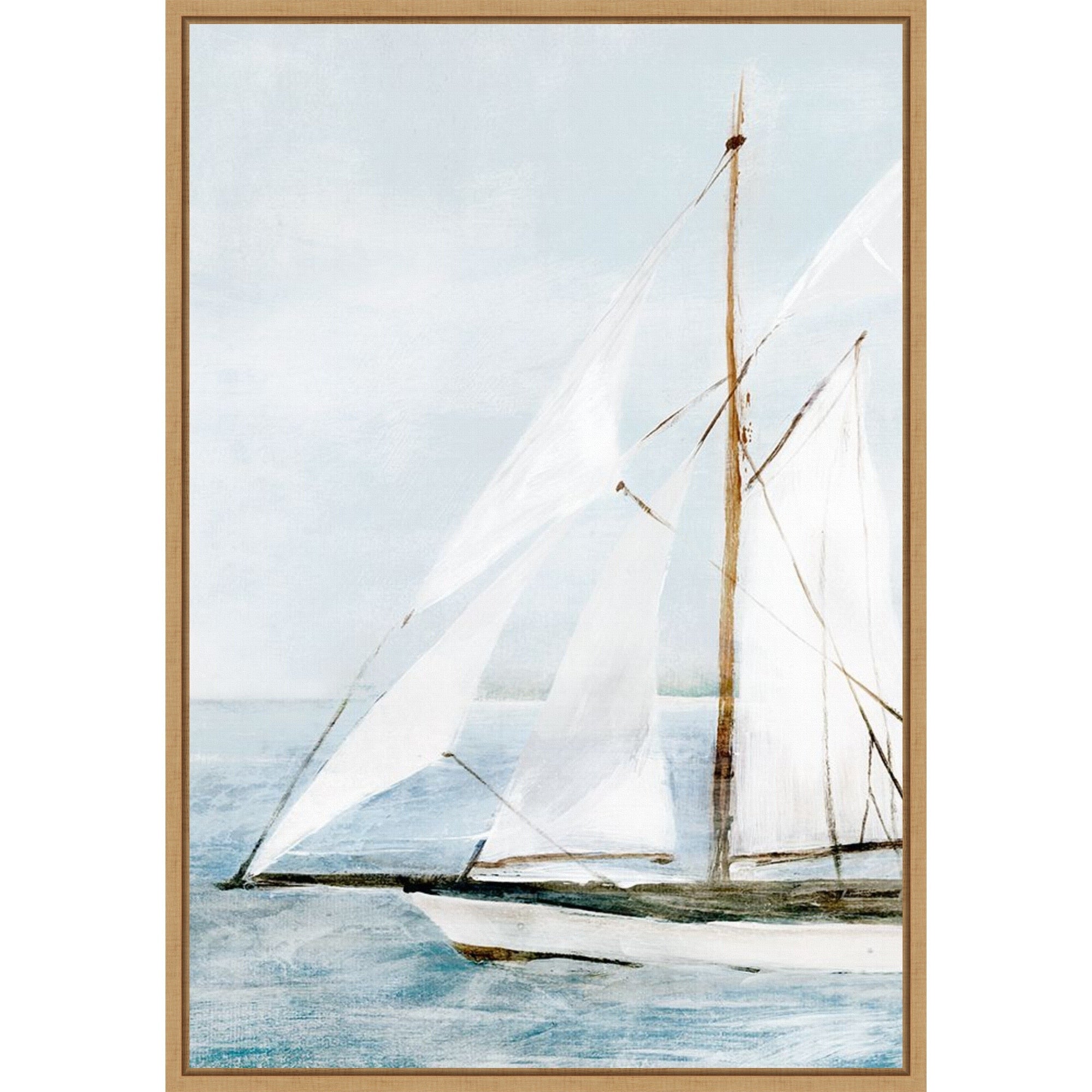 Sailboat On Calm Waters I By Pi Studio Framed Canvas Wall Art Print