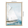 Sailboat On Calm Waters Ii By Pi Studio Framed Canvas Wall Art Print