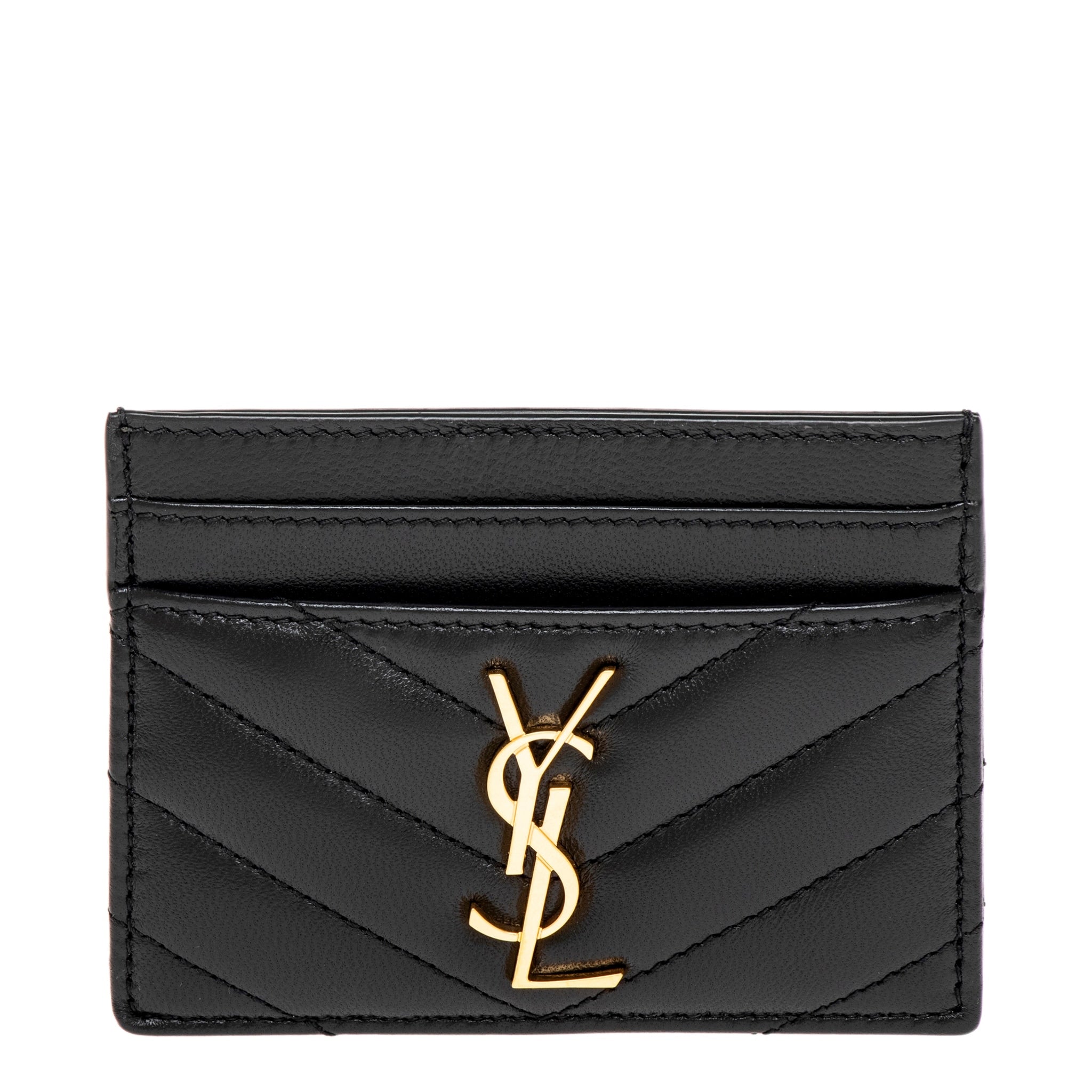 Saint Laurent Matelass Cardcase In Lambskin