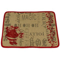 Saint Nick Christmas With Printed Burlap Collection Placemat 13 By 18 Inch