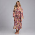 Salbakos Multicolor Printed Velour With Terry Lining Spa Bath Robe