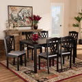 Salem Modern And Contemporary Wood 7 Piece Dining Set