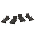 Toscana Outdoor Wicker Chaise Lounge Set Of 4