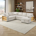 Salida 121 Boucle Sectional Sofa With Right Chaise Pull Out Bed