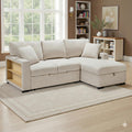 Salida 92 Boucle Sectional Sofa With Right Chaise Pull Out Bed