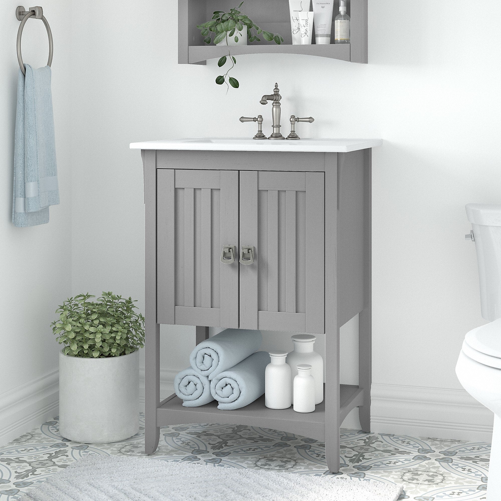 Salinas 24W Bathroom Vanity With Sink By Bush Furniture