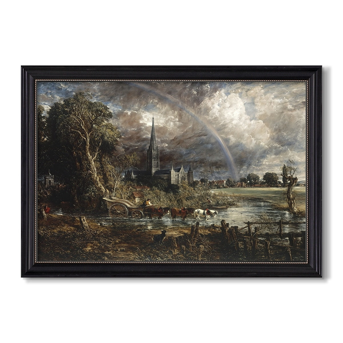 Salisbury Cathedral From The 1831 John Constable Custom Framed Canvas