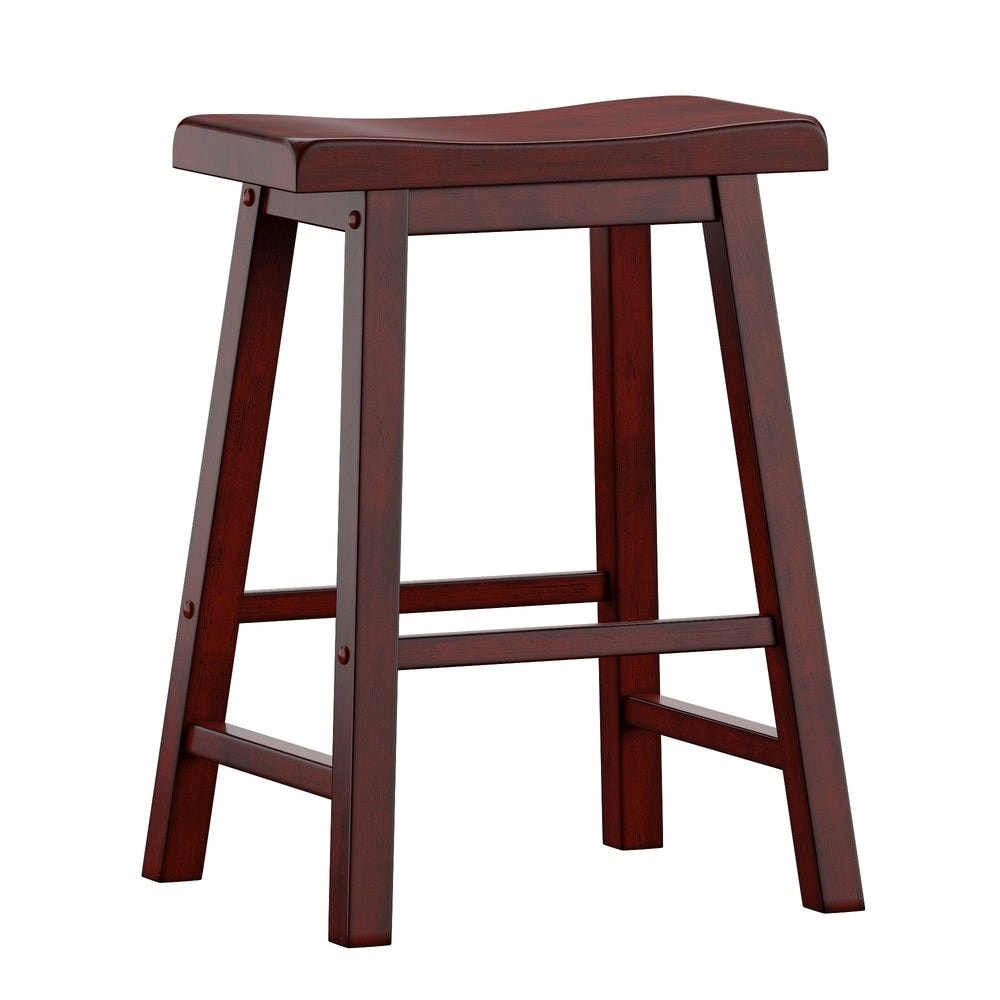 Salvador Ii Saddle Seat 24 Inch Counter Height Backless Stools Set Of 2 By Inspire Q Classic