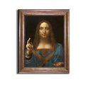 Salvatore Mundi Savior Of The World By Leonardo Da Vinci Bronze Gold Framed Canvas Art 24 In X 18 In Framed Size