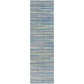 Couristan Monaco Alassio Sand Azure Turquoise Indoor Outdoor Runner Rug 23 X 119 Runner