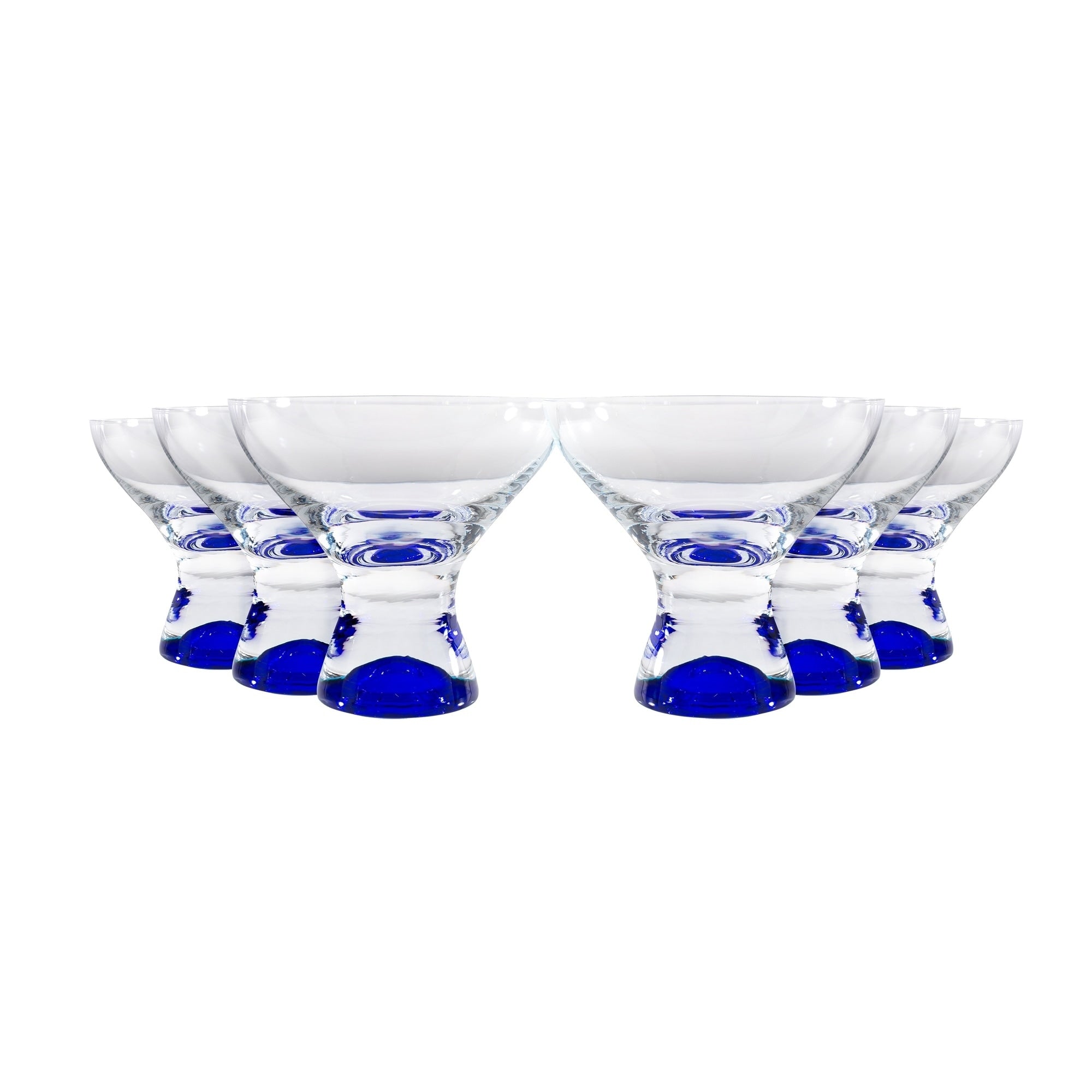 Samba Martini Dessert Glass 11Oz Set 6 Blue