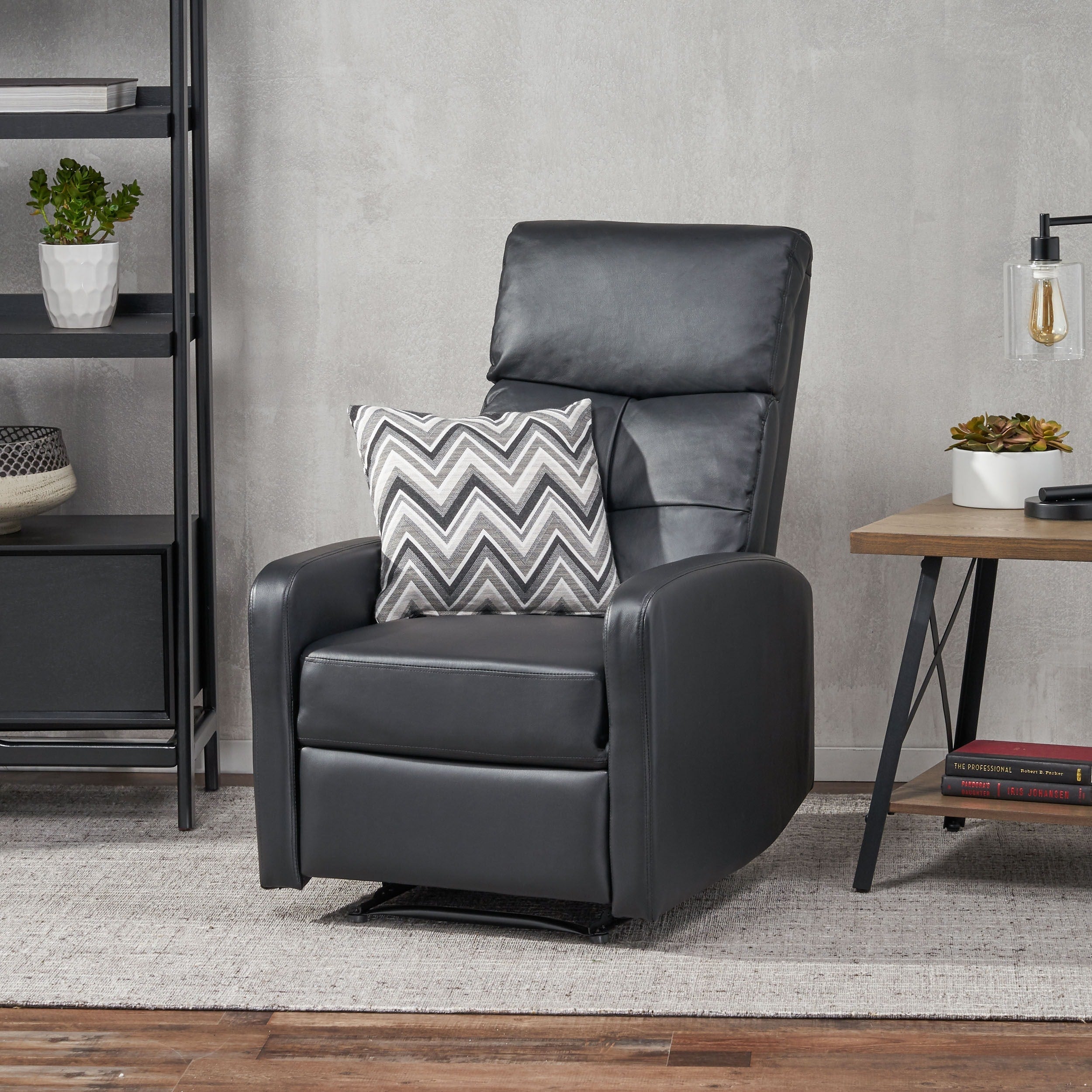 Samedi Pu Leather Recliner Club Chair By Christopher Knight Home
