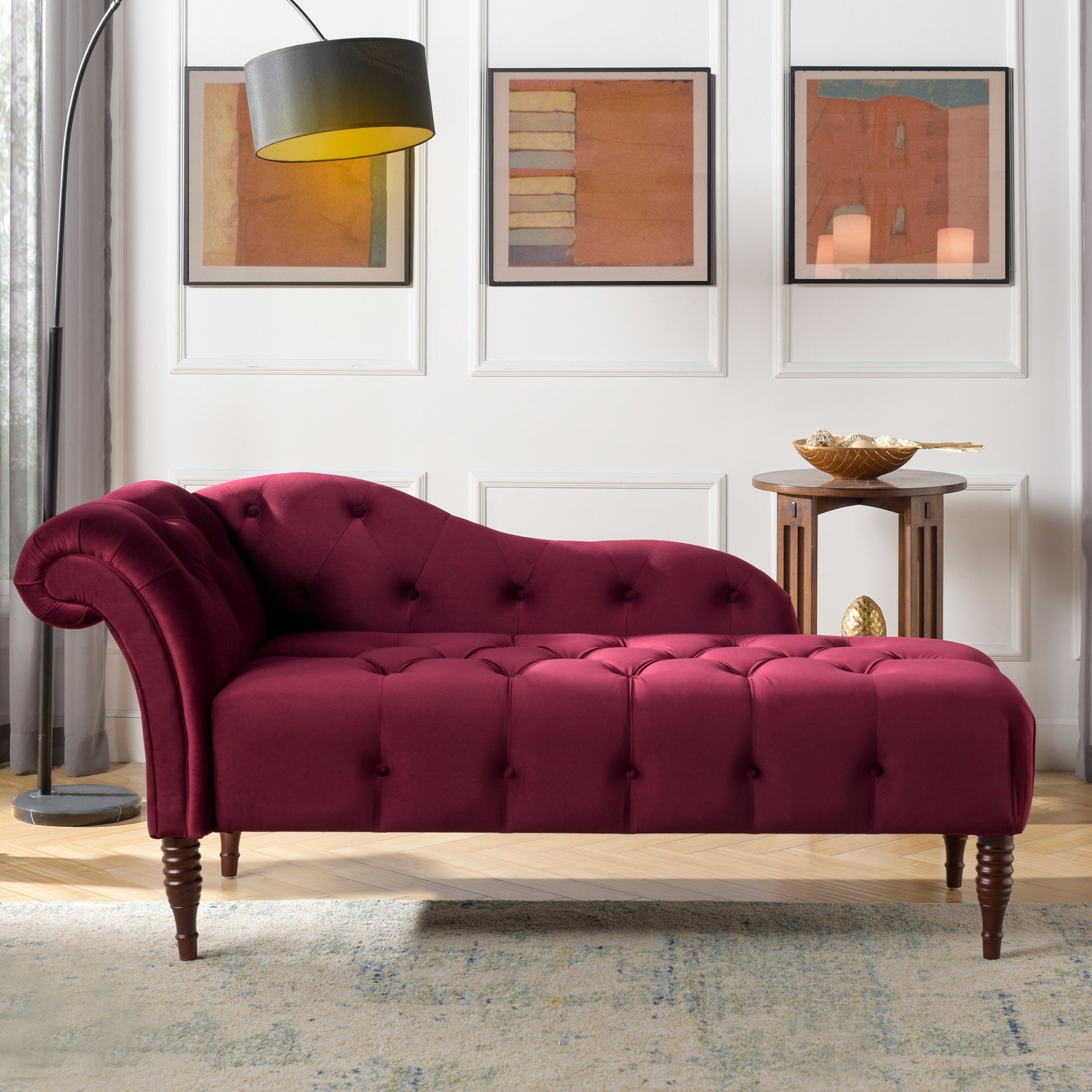 Jennifer Taylor Samuel Tufted Chaise Lounge