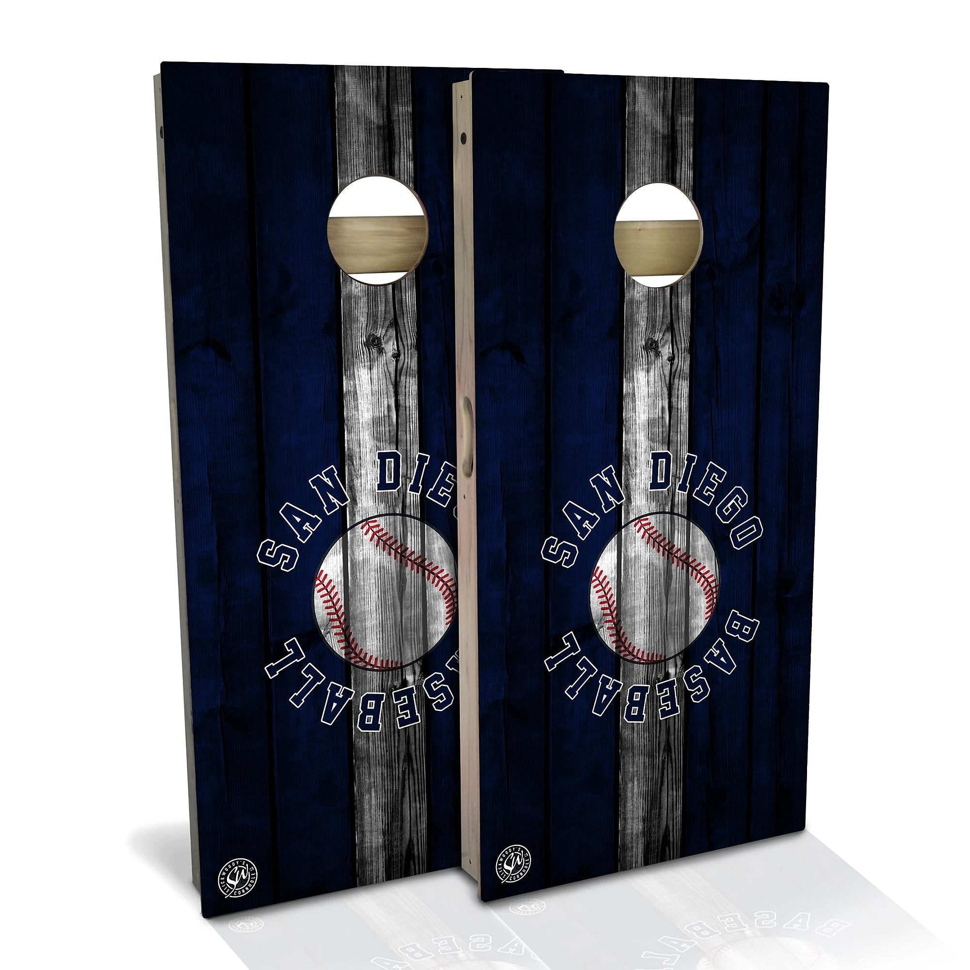 San Diego Baseball Cornhole Set Choose Your Size Accessories