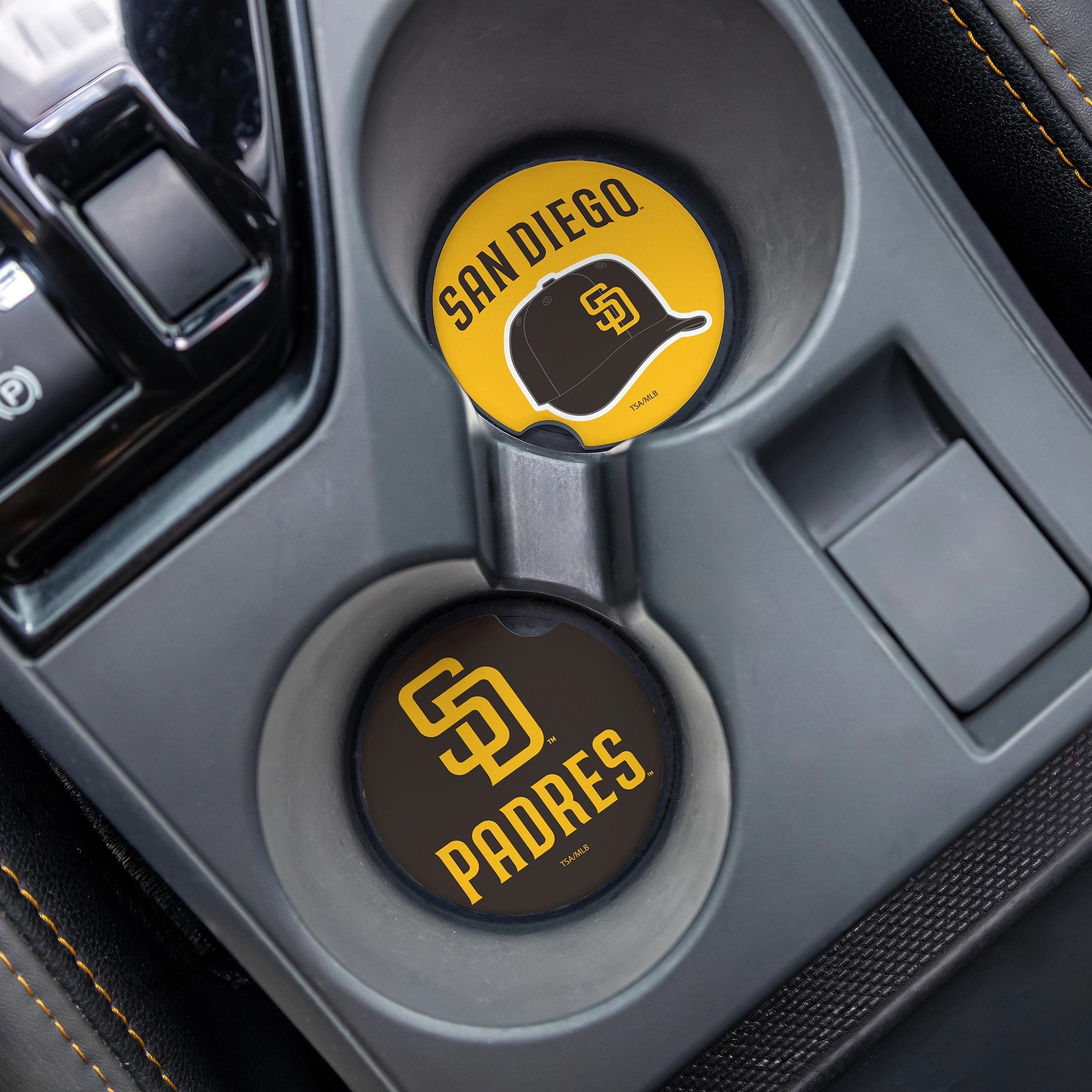 San Diego Padres 4 Piece Ceramic Car Coaster Set