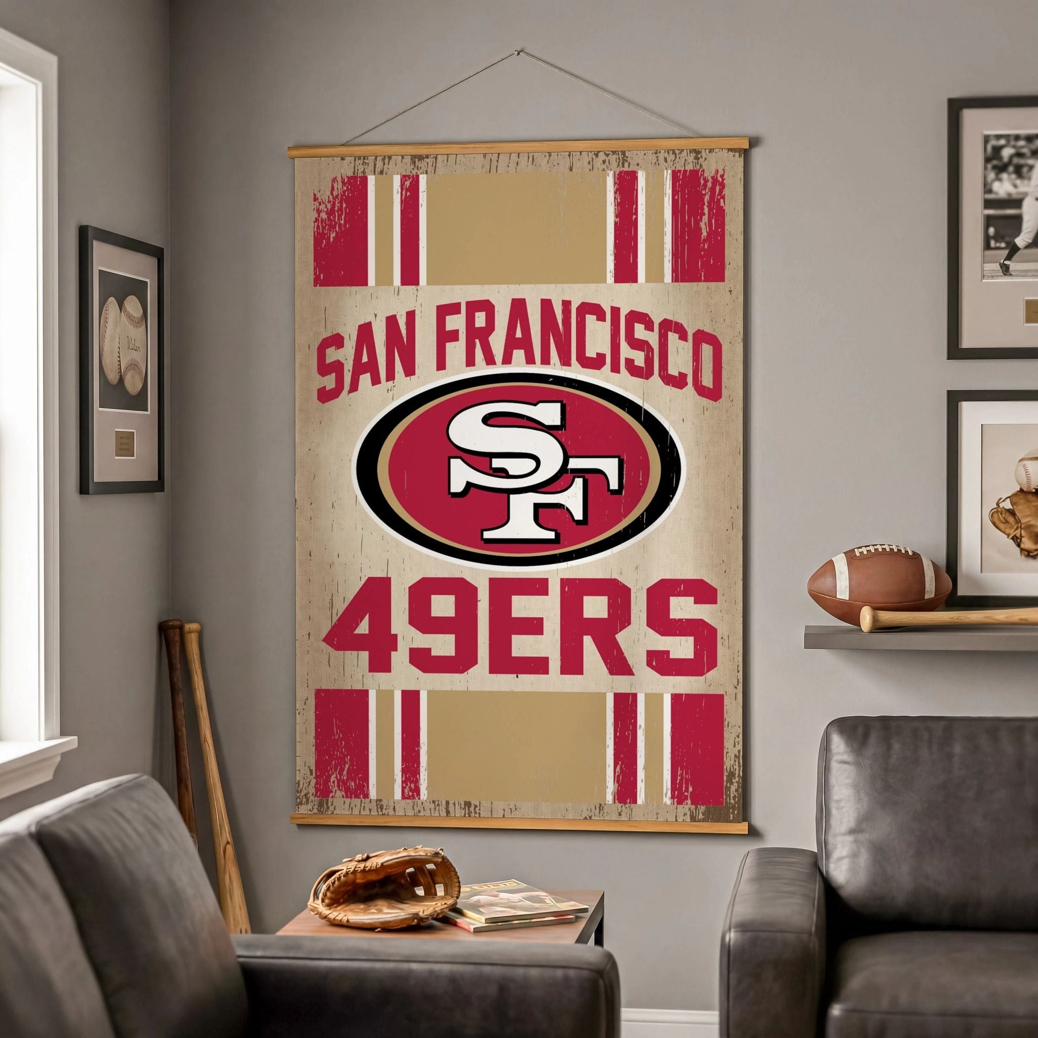 San Francisco 49Ers Canvas Wall Tapestry