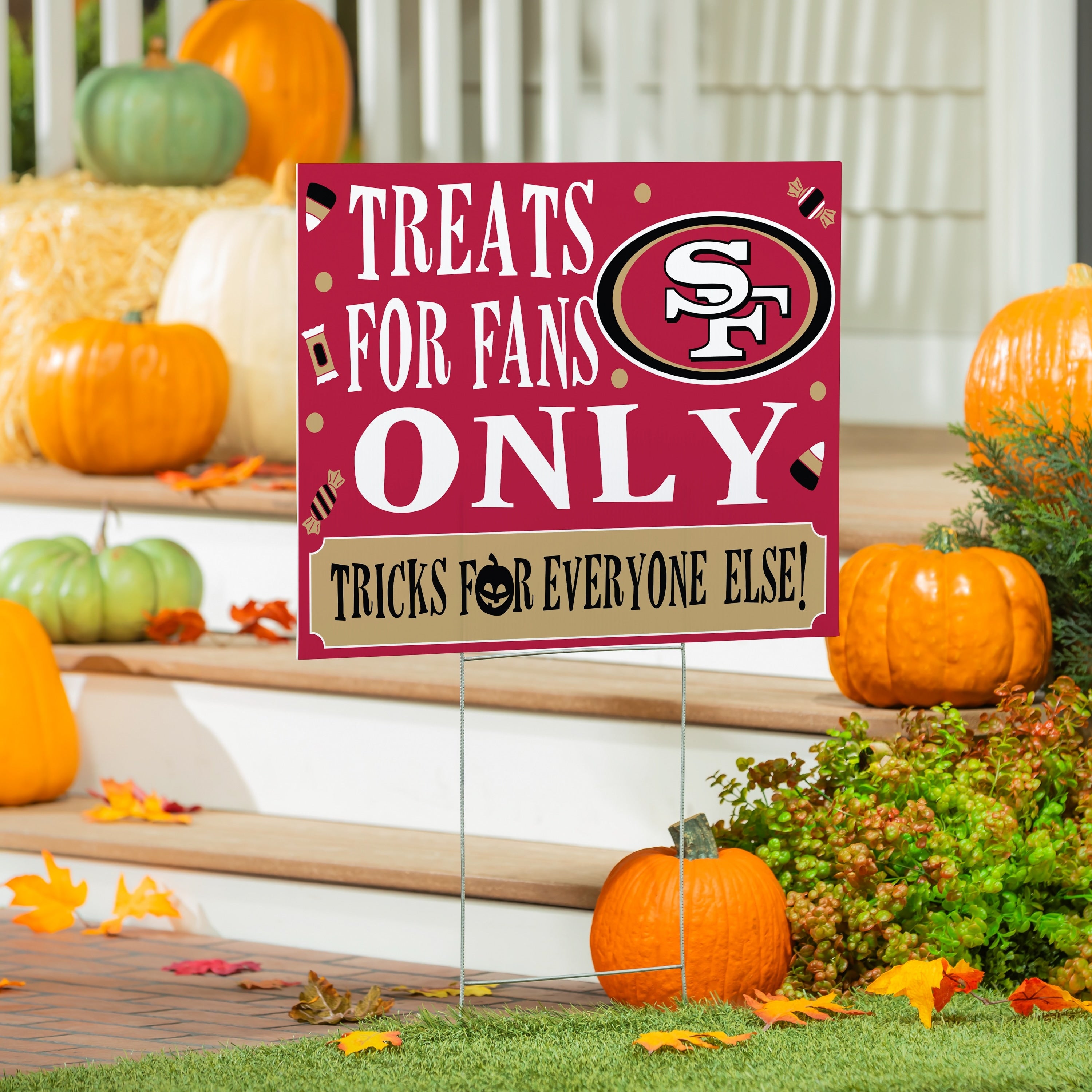 San Francisco 49Ers Yard Sign Halloween Treats For Fans