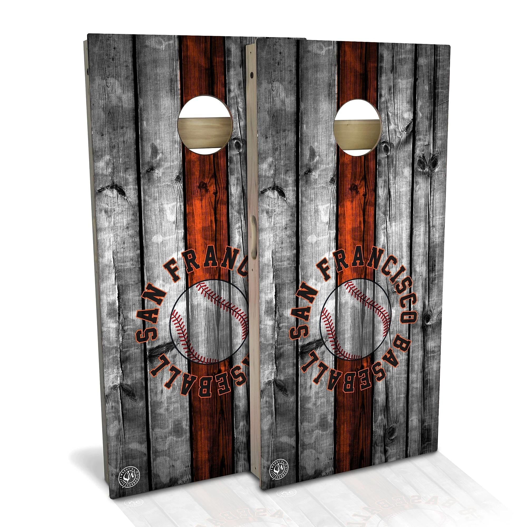 San Francisco Baseball Cornhole Set Choose Your Size Accessories