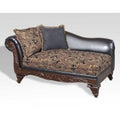 San Marino 2 Tone Chocolate Fabric Chaise