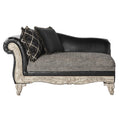San Marino 2 Tone Fabric Wooden Frame Chaise In Ebony