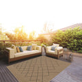 San Pedro Collection Natural Tan Geometric Area Rug