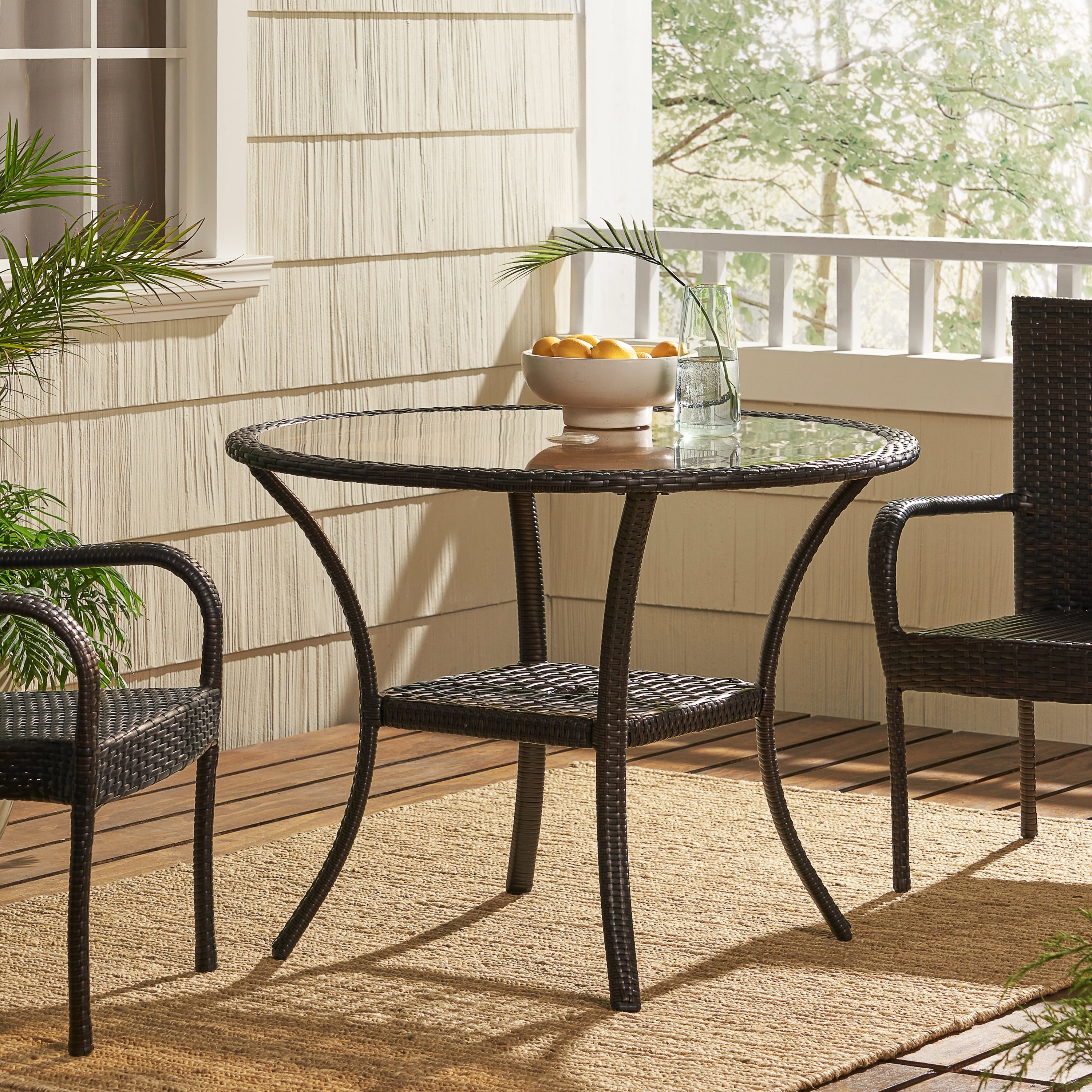 San Pico Outdoor Wicker Dining Table By Christopher Knight Home