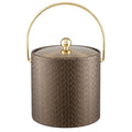 San Remo Antique Gold 3 Qt Ice Bucket W Bale Handle Metal Cover