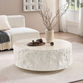 Sandor Round Coffee Table Fiberglass With Imitation Stone Finish By Gdfstudio