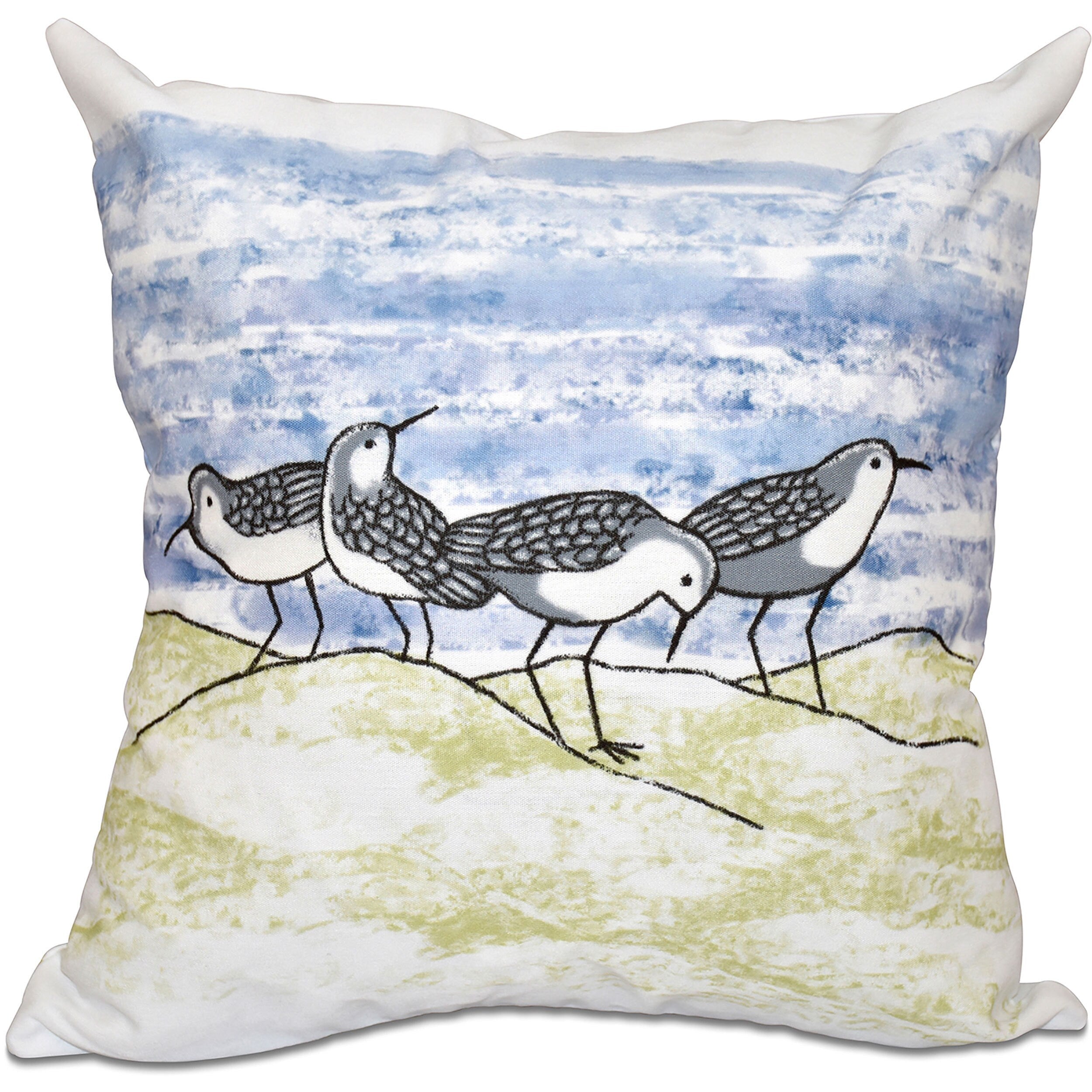 Sandpipers Animal Print 18 Inch Throw Pillow
