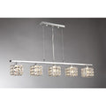Sandra 5 Light Crystal 34 Inch Chrome Chandelier