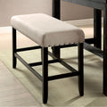 Sania Ii Rustic Counter Ht. Bench Antique Black Finish