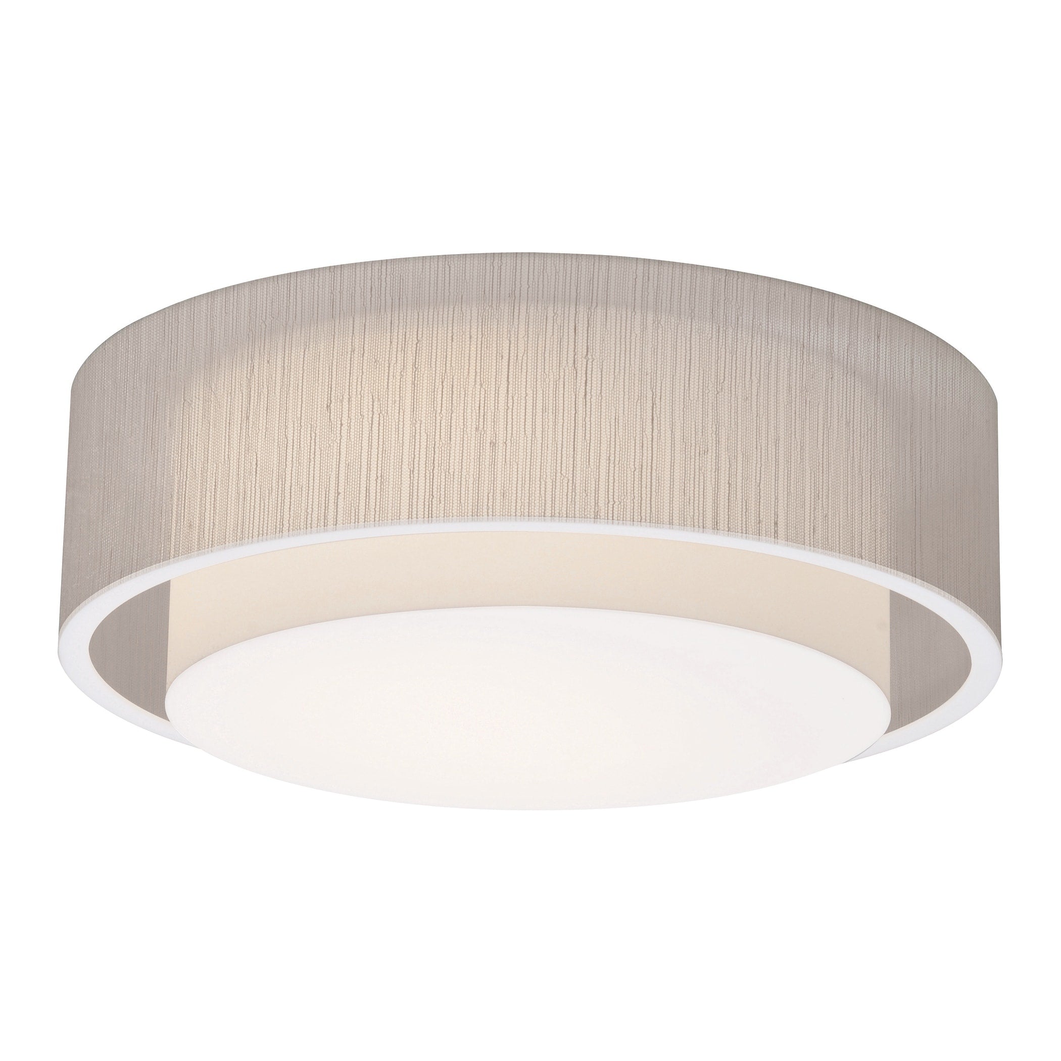 Sanibel 16 Inch White Led Flush Mount Jute Shade