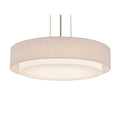Sanibel 23 Inch Satin Nickel Led Pendant Linen White Shade