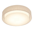 Sanibel 23 Inch White Led Flush Mount Linen White Shade