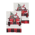 Santa Claus Riding On Car Christmas Decorative Towels 14 By 22 Inch Set Of 2 14 X22