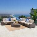 Santa Cruz Outdoor 8 Piece Wicker Sofa Set With Water Resistant Cushions By Christopher Knight Home