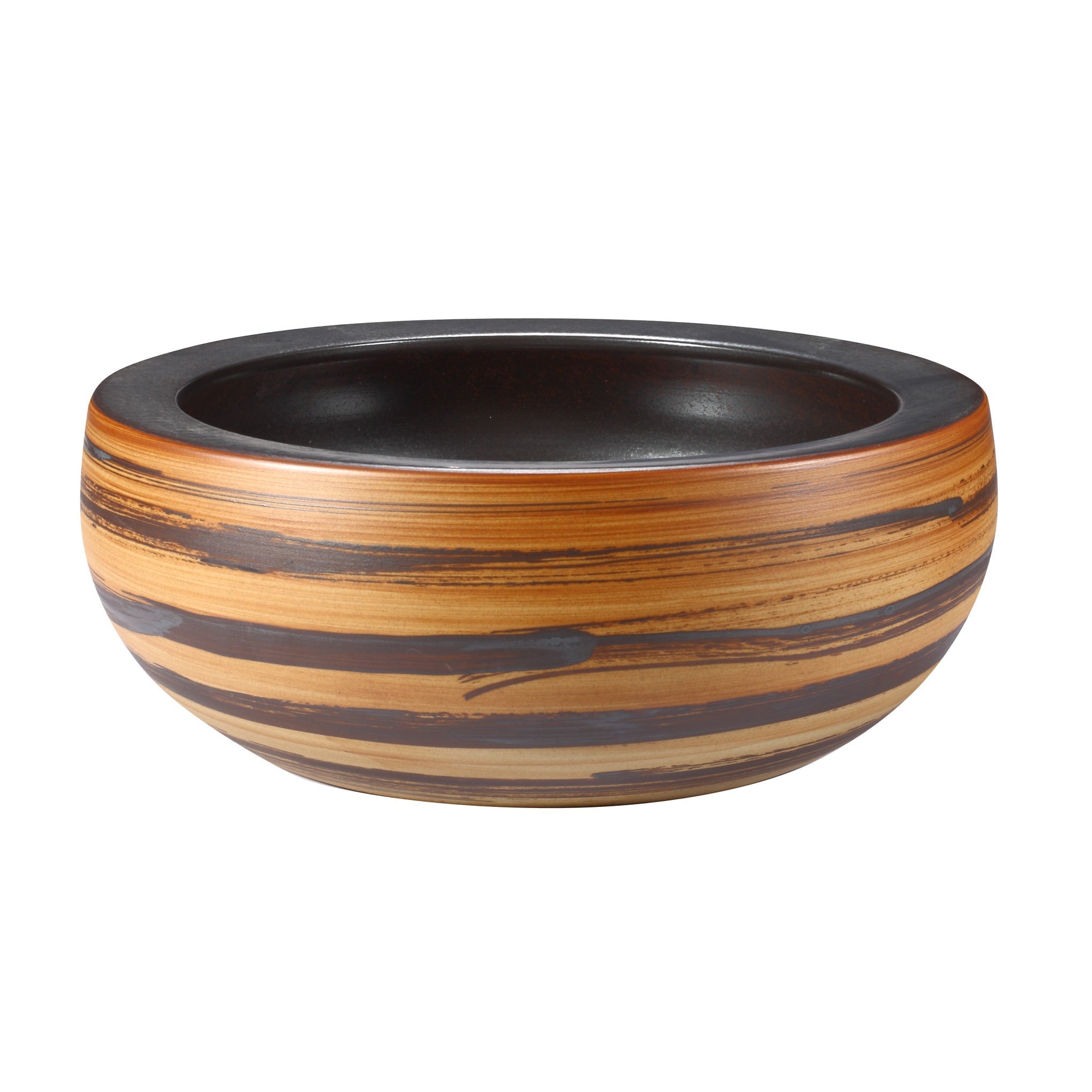 Santa Fe Ceramic Art Boreal Bathroom Vessel Vanity Sink 16 1 2 O.D. X 6 D.